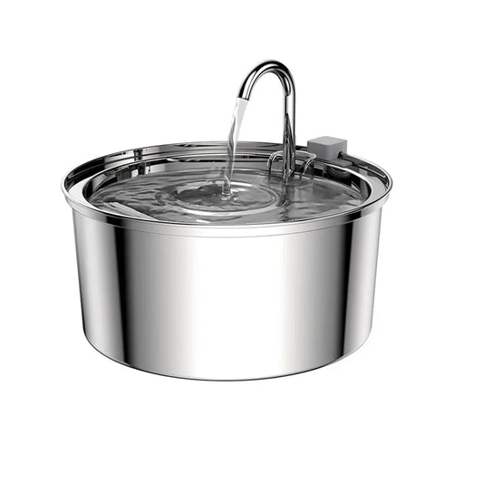 Steel Stainless Automatic Pet Water Fountain USB Mute Dog Cat Filter Bowl
