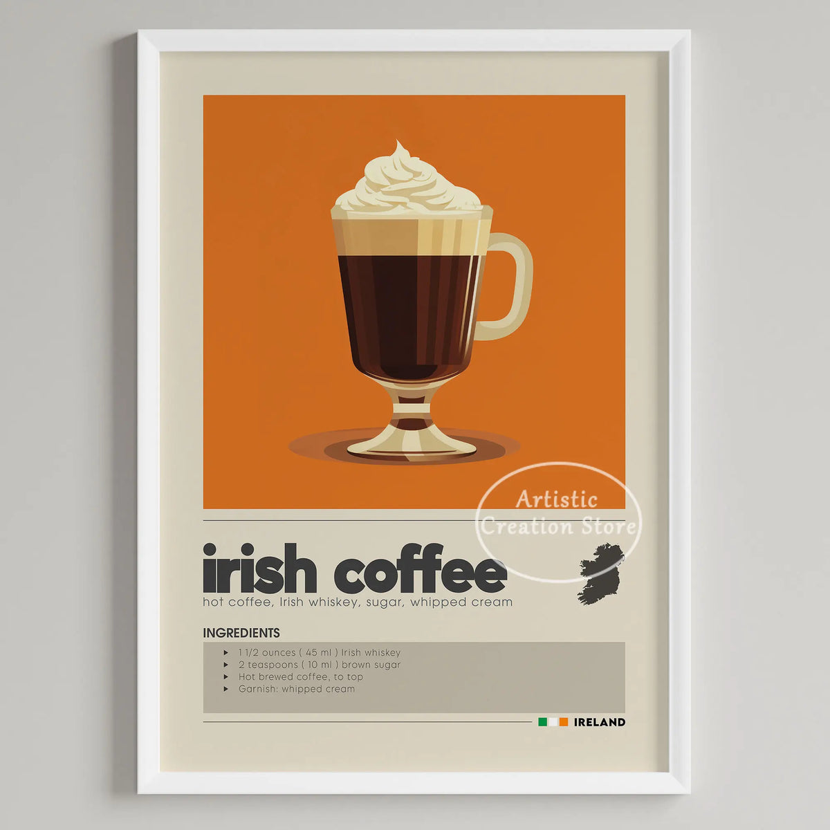 Wall Coffee Art Six Panel Minimalist Kitchen Cafe Decor