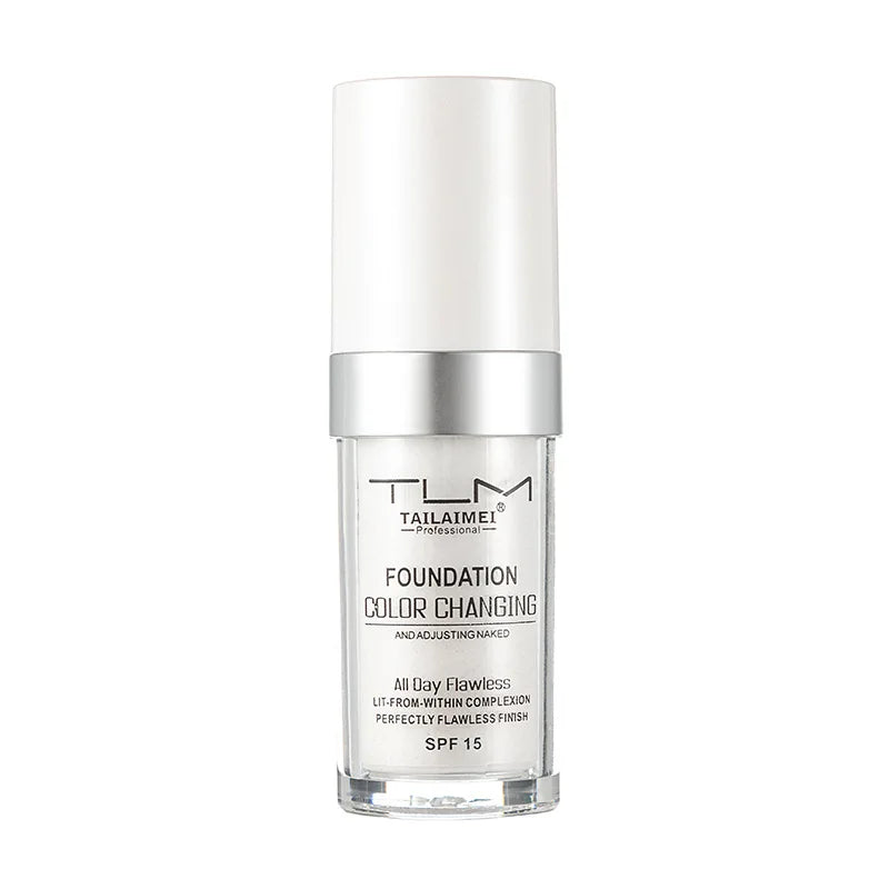 Color-Changing Liquid Foundation with SPF - Long-Lasting Water-Resistant Oil-Control Sunscreen Cream 30ml