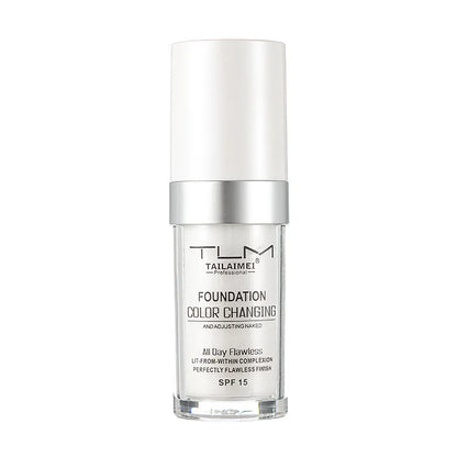 Color-Changing Liquid Foundation with SPF - Long-Lasting Water-Resistant Oil-Control Sunscreen Cream 30ml