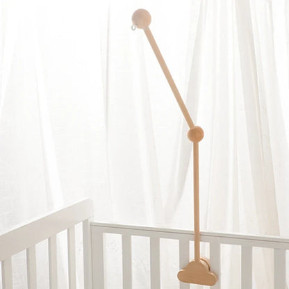 Crib Wooden Mobile Bracket Newborn Sensory Toys Soothing