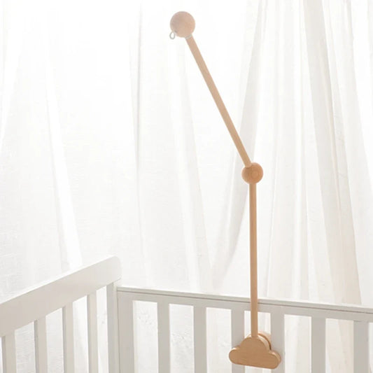 Crib Wooden Mobile Bracket Newborn Sensory Toys Soothing