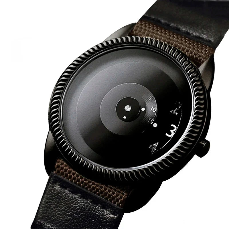 Handless Quartz Watch Canvas Strap Minimalist Style