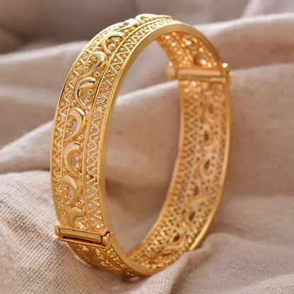 Gold Plated Bangles Deluxe Arabic Wedding Bracelet