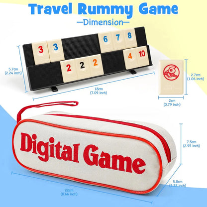 Travel-Friendly Mahjong Game Kit - Rummy Board Game for Adults & Family Gatherings, Great for Travel