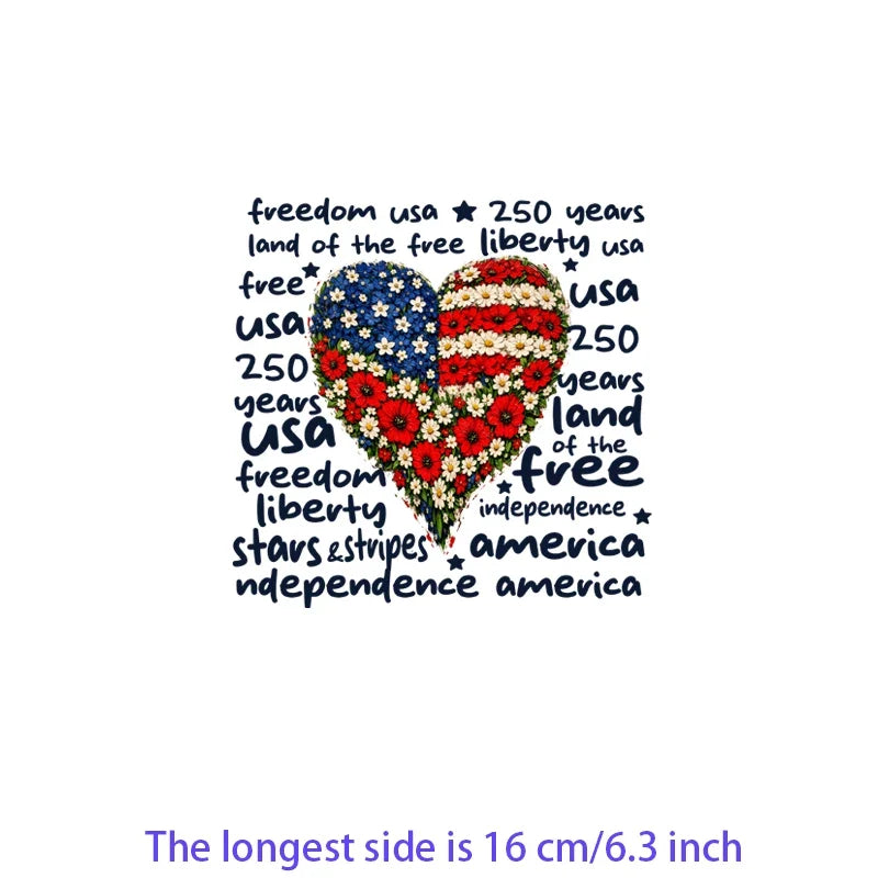 Iron2026 Edition On Patches USA Flag Bald Eagle Heat Transfer Kit Patriotic 4th Of July DIY Clothing Decor