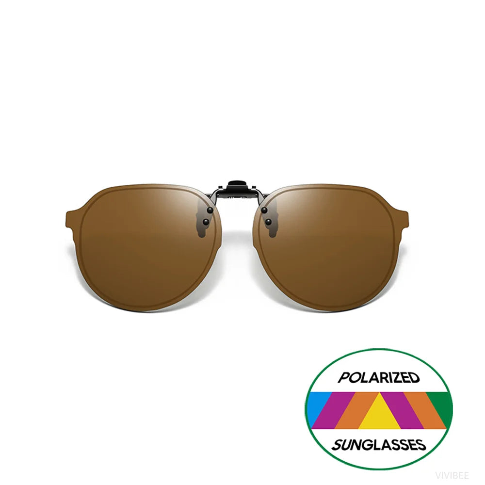 Clip-On2026 Edition Sunglasses Polarized UV400 Flip Up Clip Night Vision Clip Universal Goggles For Driving And Fishing Summer