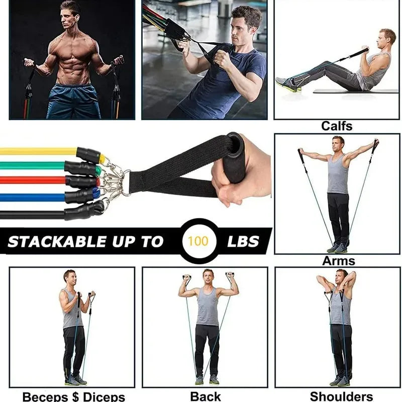 Light Fitness Equipment - Travel-Friendly Resistance Bands for Exercise, Bodybuilding & Weight Loss