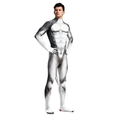 Costume Husky Bodysuit Unisex Couple Halloween Party