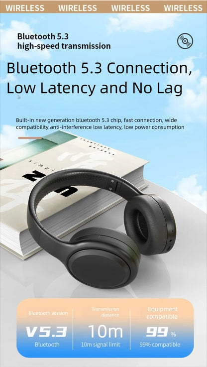 Cordless Bluetooth Headphones Over Ear Noise Cancelling