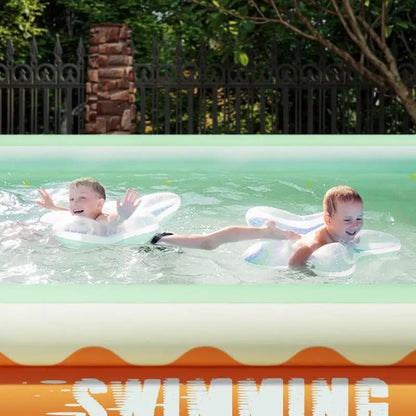 Inflatable Family Swimming Pool with Thickened Bubble Bottom for Kids and Adults, Simple Setup Indoor/Outdoor Fun