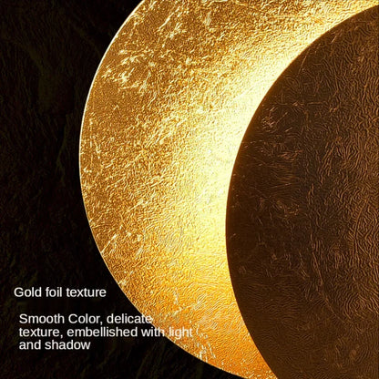 Wall2026 Edition Sconce Light Round Eclipse Contemporary Wall Lamp Iron Construction Ambient Bedside Decor Fall