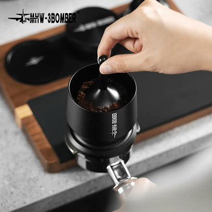 Espresso Dosing Funnel 58mm Aluminum Alloy Dosing Cup Barista Device Fall 2025 Precise Anti Splash