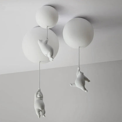 Ceiling LED Light Warm Cartoon Bear Design Kids Bedroom Ceiling Lamp Fall 2025 Cozy Nightlight Decor