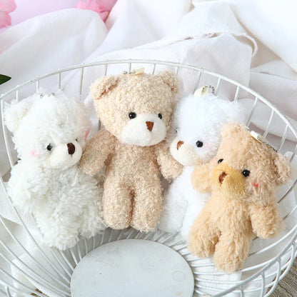 Cute 12cm Plush Rabbit Keychain Doll - Plush Stuffed Animal Keychain Gift for Girls in Blush Pink
