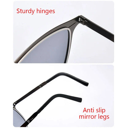 Folding Polarized Sunglasses Ultra Light Stainless Steel Retro Square Frame Summer 2026 Travel Essential