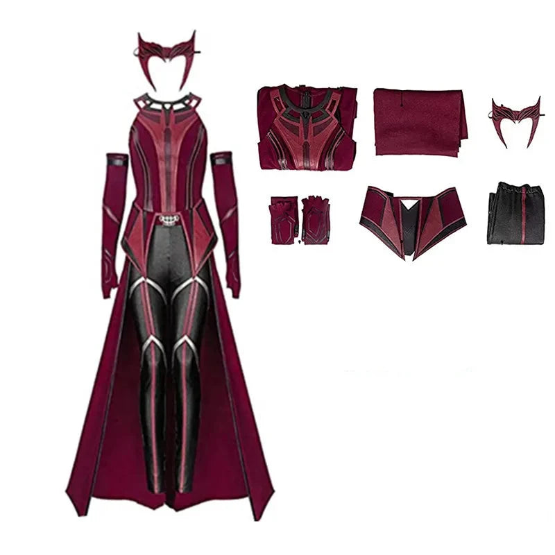 Scarlet Witch Cosplay Full Kit Costume Cloak Pants