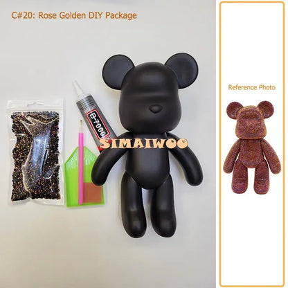 Diamond Painting Kit 5D Full Drill Crystal Bear Doll Christmas 2025 DIY Rhinestone Mosaic Sparkling Household Decor Gift