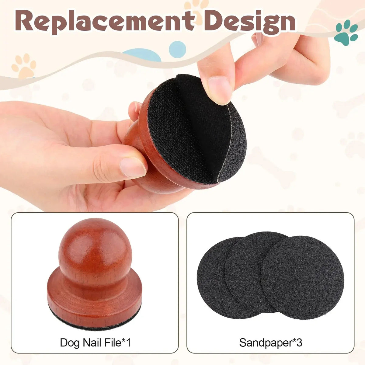 Hand-Operated Pet Claw File Grinding Maintenance Device for Puppy Outdoor Indoor 2026 – Wooden Dog Nail Scratching Board