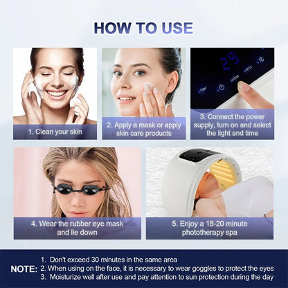 7-Color LED Photon Face Mask & Nano Spray Machine - Skin Rejuvenation Anti-Aging Household Therapy