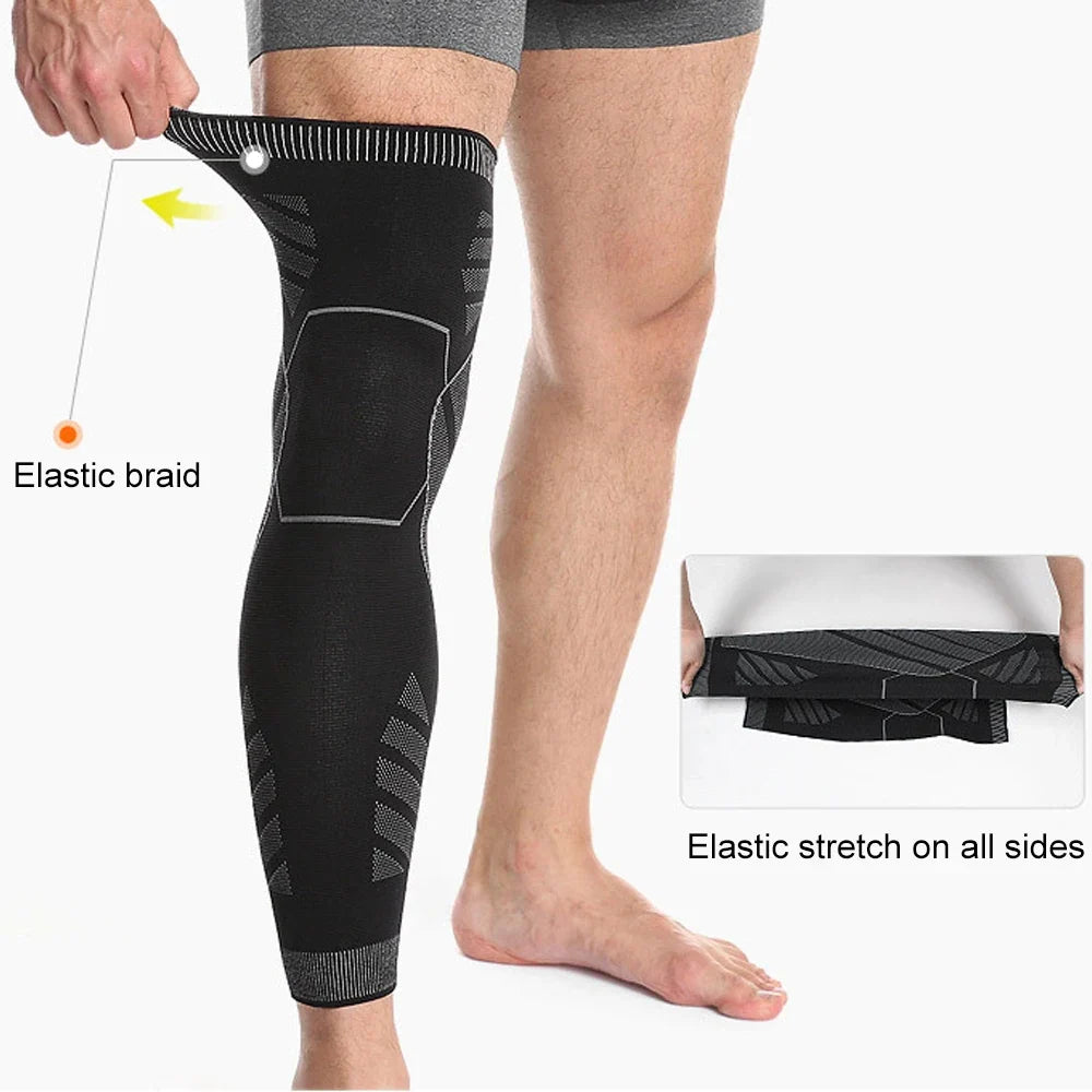 Pair 2026 – Full Leg Compression Sleeve Long Knee Support for Cycling Hiking Basketball