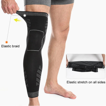 Pair 2026 – Full Leg Compression Sleeve Long Knee Support for Cycling Hiking Basketball