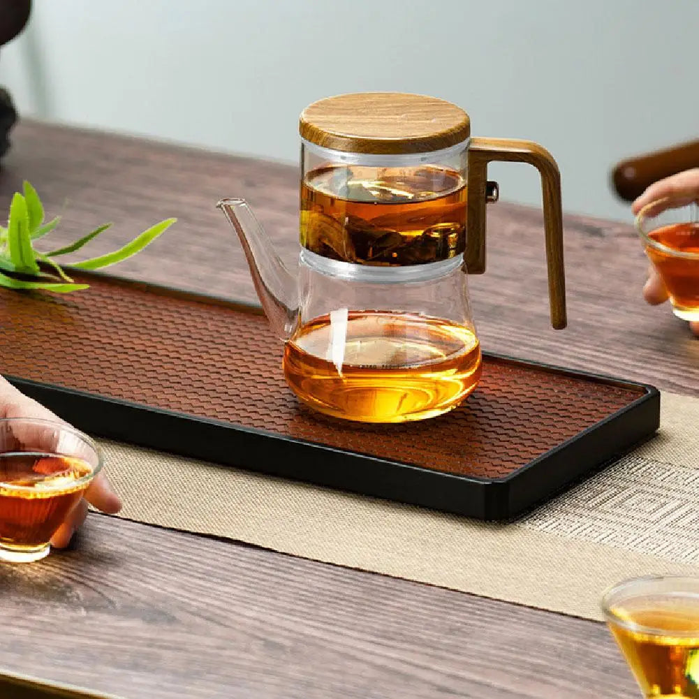 Household Magnetic Suction Floaty Cup Teapot 740ML Heat-Resistant Glass Tea Kit