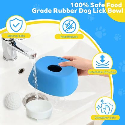Anti-Slip Lick Mat 3/4 Cup Liquid Treat Holder for Dogs 2026 – Anti-Choking Slow Feeder Dog Bowl