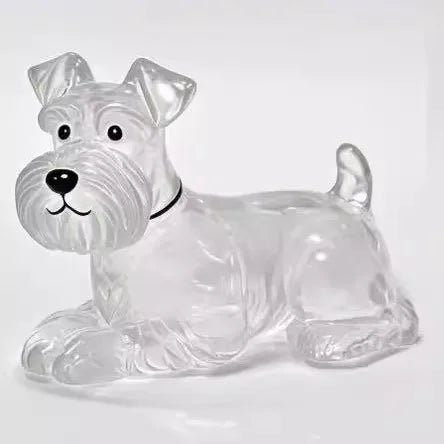 Hair Dog Keepsake Keychain Pendant Clear Resin Charm