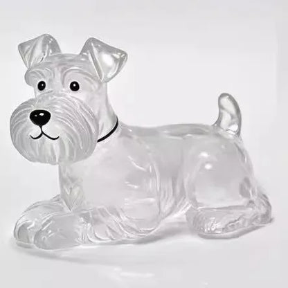 Hair Dog Keepsake Keychain Pendant Clear Resin Charm