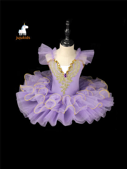 Light girls ballet tutu - pancake-style, polyester, for recital performances