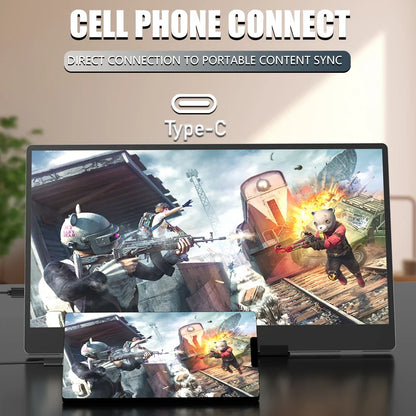 Travel-Friendly Monitor 14 Inch 60Hz Travel Display With Speakers