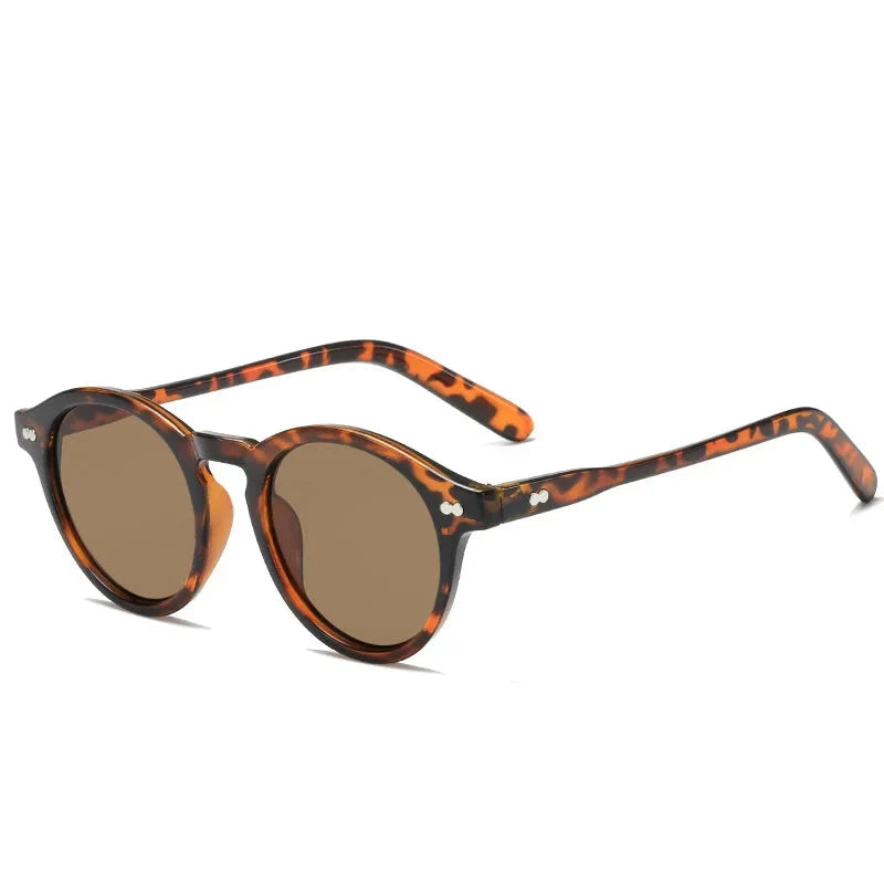 Retro Round Sunglasses for Women Men Vintage Black UV400 Outdoor Eyewear Trendy Sun Glasses