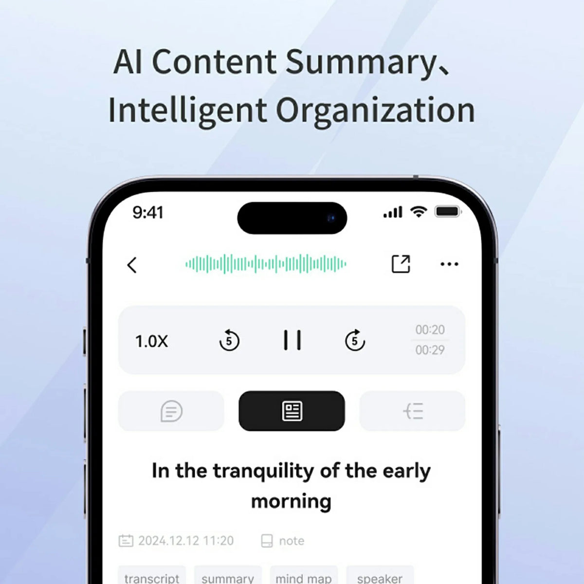 AI2026 Edition Voice Recorder with Transcription and Summarization - 135-Language Smart Notetaker for Meetings