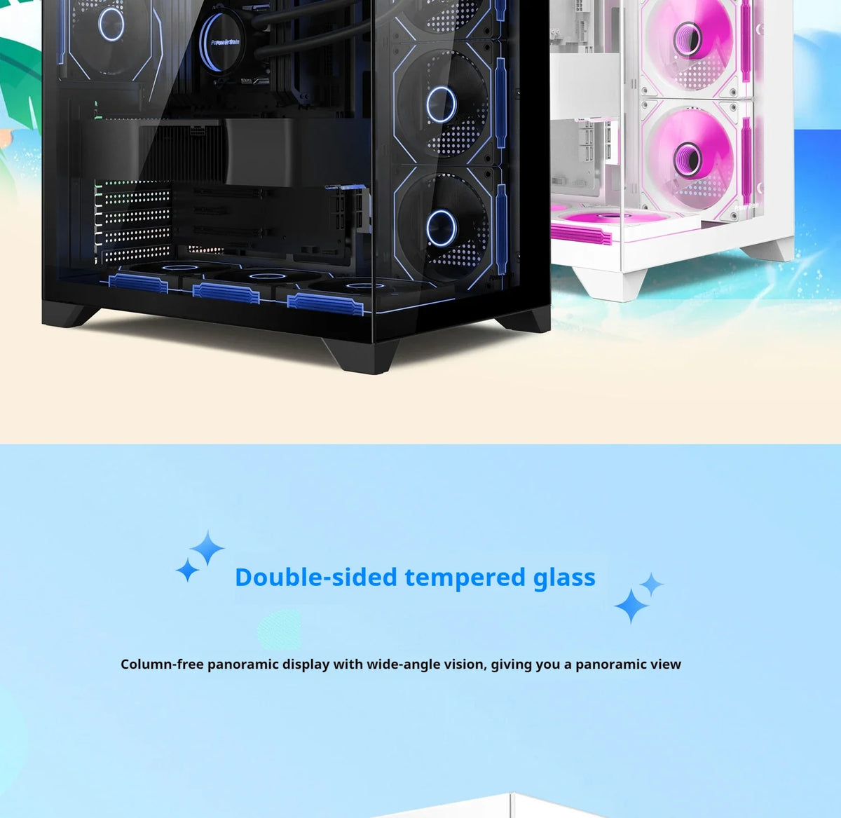PC Gaming Case Dreamland Pro ATX Dual Glass 360mm Chassis