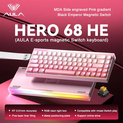 Mechanical Gaming Keyboard 68 Key RGB Travel-Friendly Esports