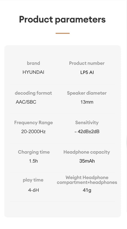 Bluetooth Earbuds AI Translator True Cordless With Mic