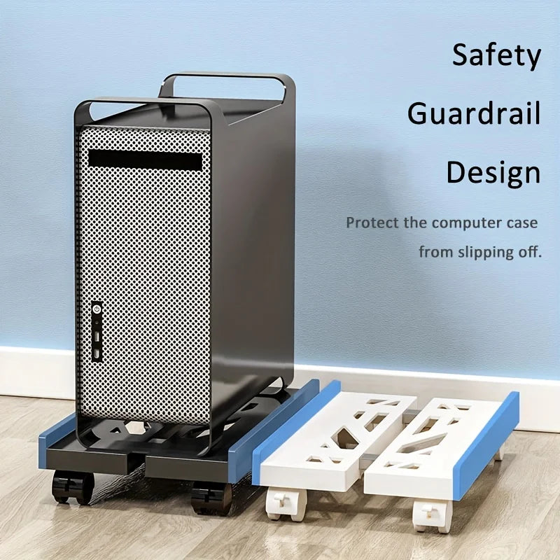 PC Tower Stand Flexible Ventilated Base With Casters