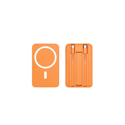 Power2026 Edition Bank Magnetic Cordless Charger - Slim Travel-Friendly Battery, 2 Cables, Fast Charging Back to School