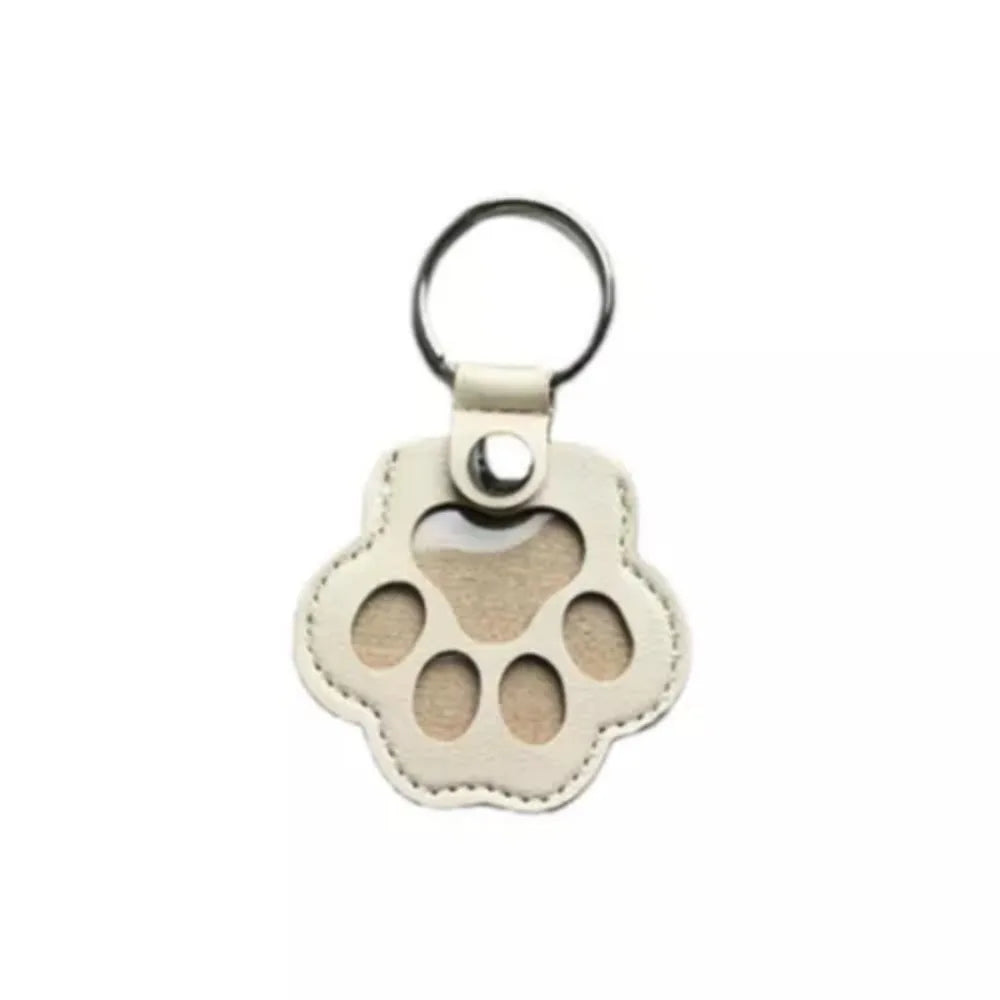 Hair Pet Keychain Paw Pendant PU Leather Hair Holder