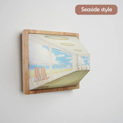 Wall 3D Lamp ABS Optical Art Night Light Painting Style Ambient Wall Light Fall 2025 Energy Efficient Gallery Decor