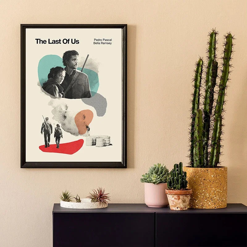 Movie Retro Poster Canvas Collage Mid Century Wall Art