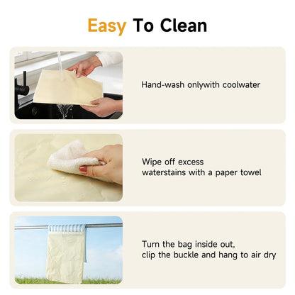 Eco-Friendly Reusable Food Storage Fermentation Bags 2026 – Beeswax Bread Bags 2-Pack Oxford Cloth