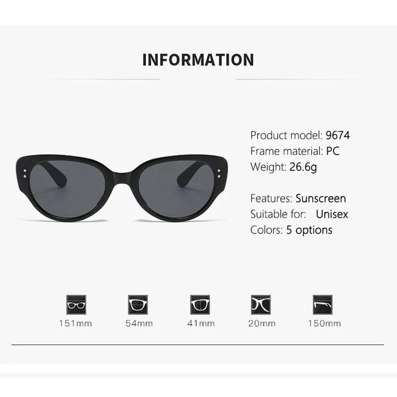 Eye Cat Sunglasses Foldable Narrow Frame Fall 2026 UV Protection Fashion Accessory