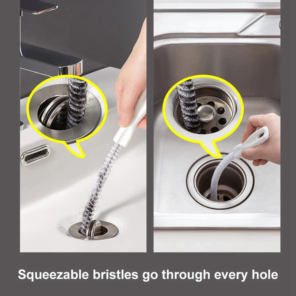 Drain Cleaner Brush Flexible Hair Clog Remover Bathroom Sink Device Spring Cleaning 2026 Eco Friendly
