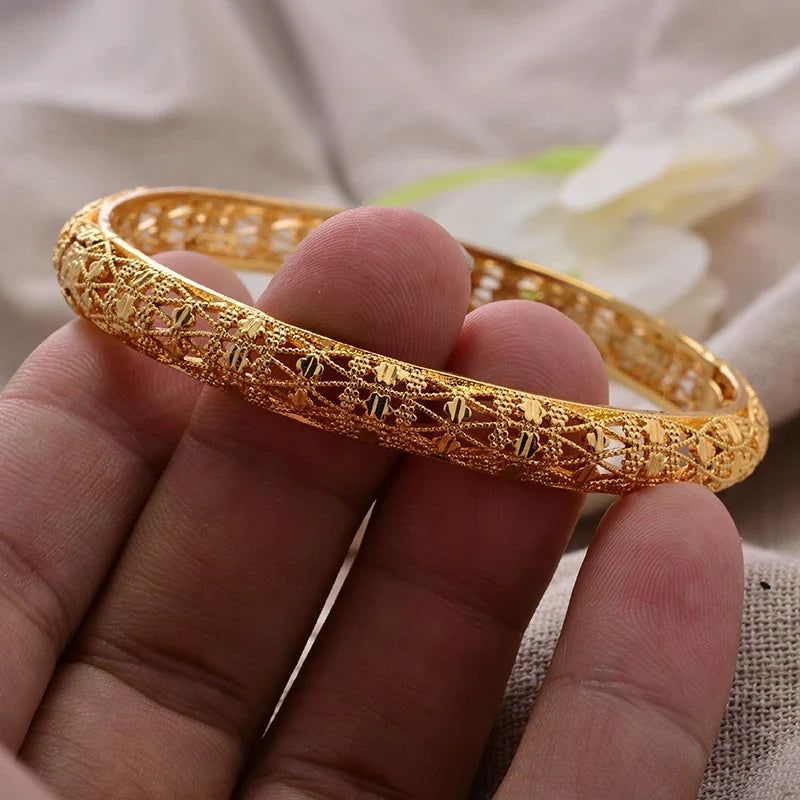 Gold Plated Bangles Deluxe Arabic Wedding Bracelet