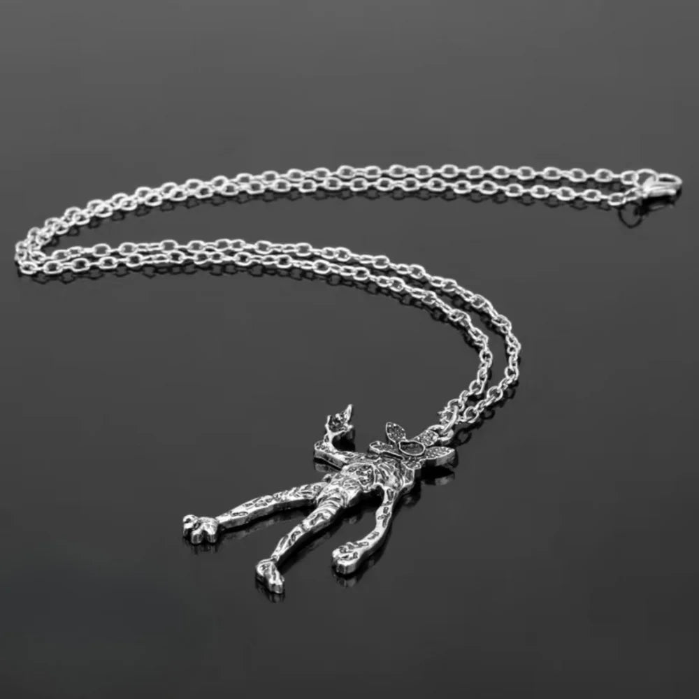 Monster Pendant Necklace 925 Sterling Silver Upside-Down Monster Charm Flexible Valentine Gift 2026 Gift Ready