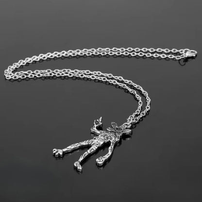 Monster Pendant Necklace 925 Sterling Silver Upside-Down Monster Charm Flexible Valentine Gift 2026 Gift Ready