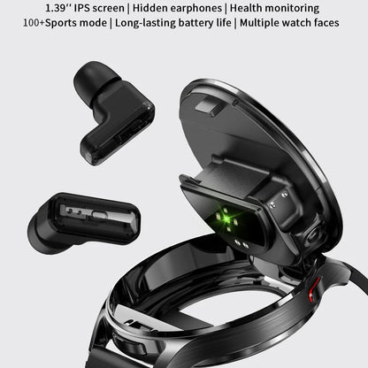 Smartwatch2026 Edition With TWS Earbuds 1.39 Inch Touch Screen Heart Rate Monitor Multi Sport Mode 300mAh Battery Fall