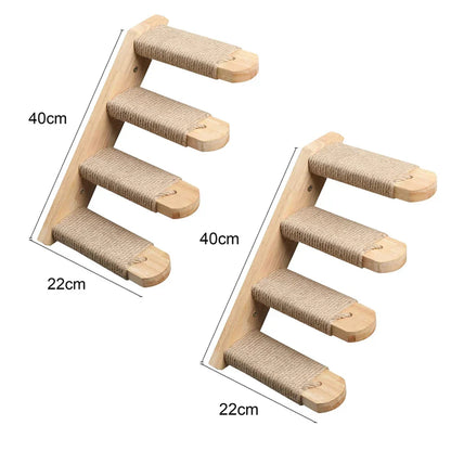 Cat Tree Wall Mounted Hammock Kit Vertical Climbing Cat Furniture Fall 2025 Space Saving Scratching Playground